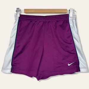 Nike Retro Y2K Maroon Mesh Pull On Side Stripe Gym Running Athletic Mini Shorts